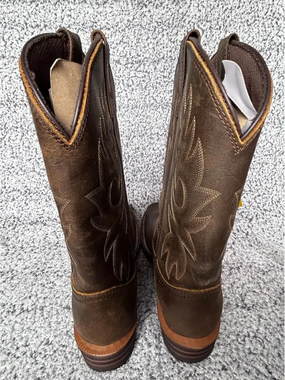 AdTec Mens Brown 11in Western Cowboy Boots Oiled Leather Size 11.5 M New in Box
